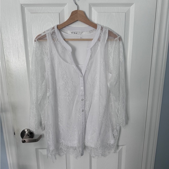 Lace top with tank - Picture 1 of 4